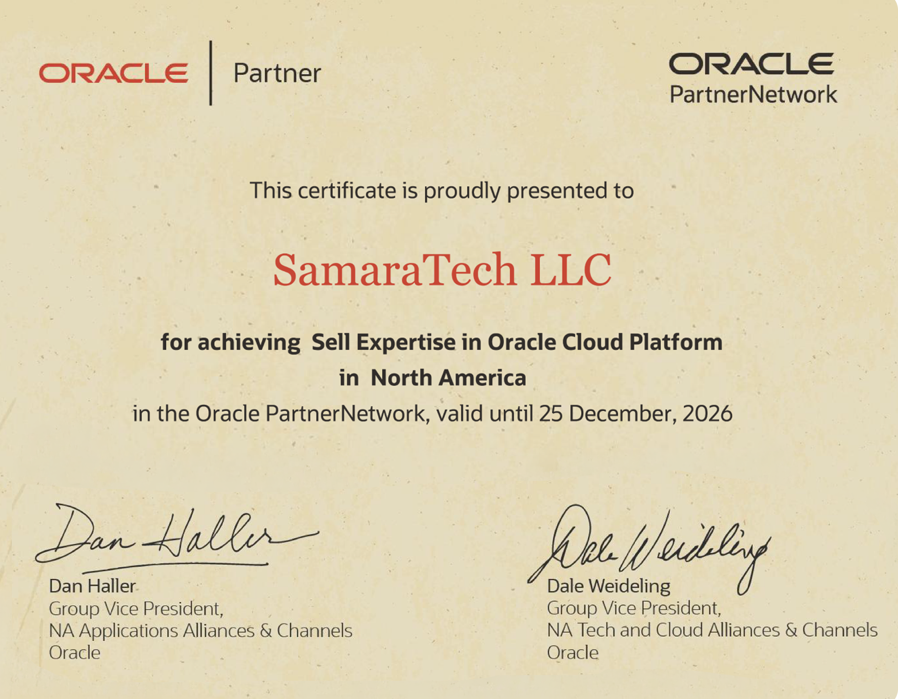 Oracle Cloud Platform Expertise in North America